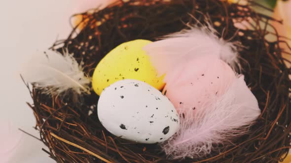 Beautiful Easter Background with Eggs