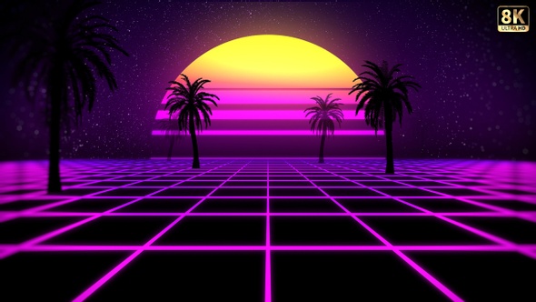 Sci fi Retro Background 8K alt