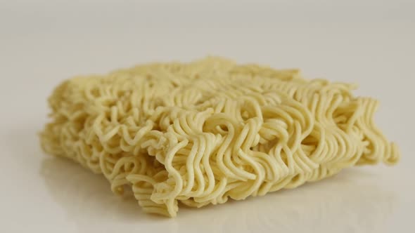 Instant staple food block  4K 2160p 30fps UltraHD tilting footage - Chinese type  noodles close-up s