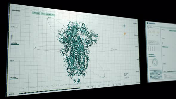 Tape-like Protein Molecule Structure Of Coronavirus Scanned In Epidemic Study alt