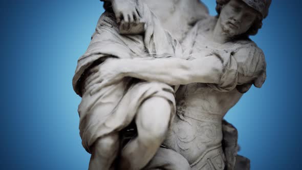 Statue of a Trojan Hero Aeneas Saving His Aged Father Anchises alt