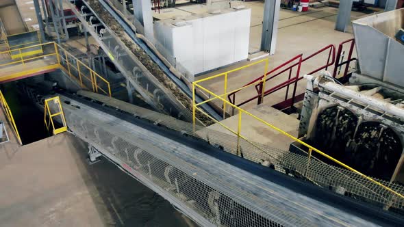 Conveyor Belts at the Brick-manufacturing Factory