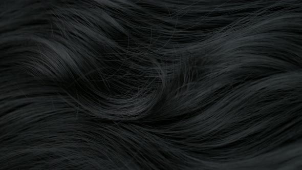 Super Slow Motion Shot of Waving Black Hair at 1000 Fps