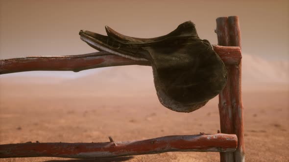 Horse Saddle on the Fence in Monument Valley