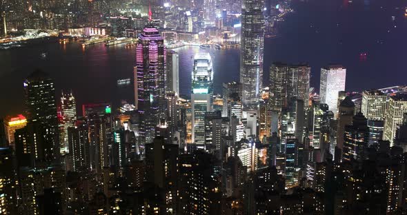 Hong Kong skyline at night