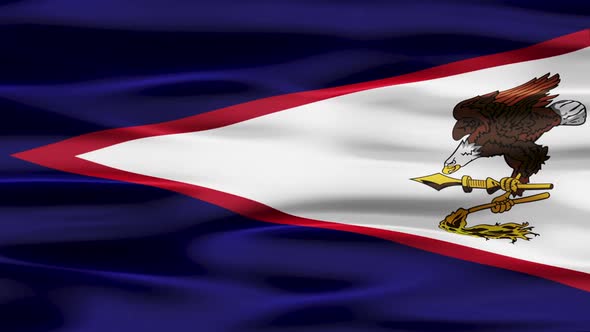 American Samoa Flag Waving