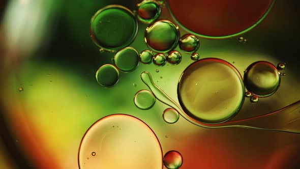 Abstract Colorful Food Oil Drops Bubbles 05