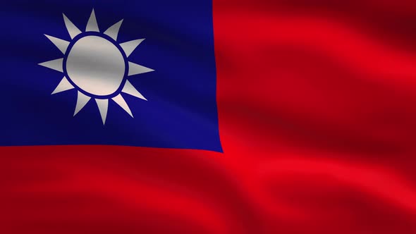 Taiwan Windy Flag Background 4K