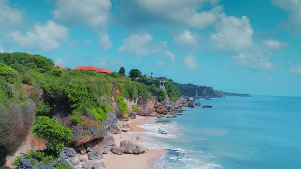 Flight Over The Coastline Of The Island Of Bali