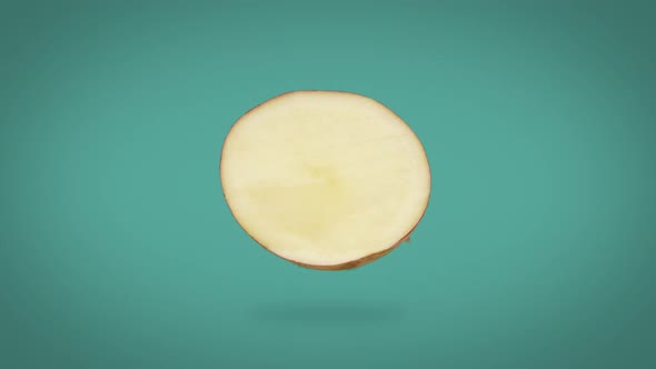Cutting Organic Potato Stop Motion Video