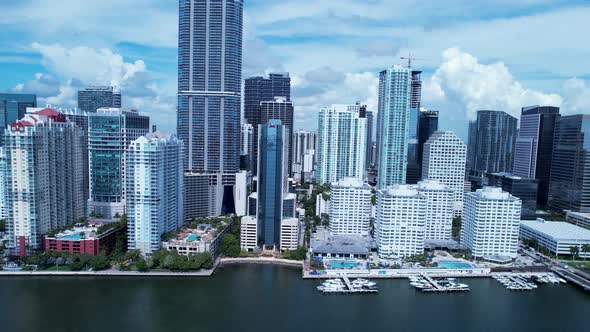 Cityscape Miami Florida United States. Touristic landmark of city.