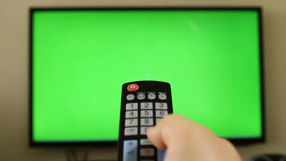 Remote Control With Green Screen Inside Tv Led Screen