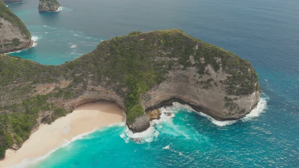 Beautiful Viewpoint of Kelingking Beach in Nusa Penida Island Bali Indonesia