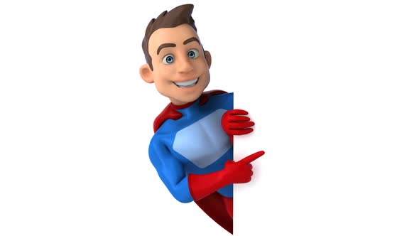 Fun 3D cartoon superhero