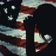 Female Grieving. USA Flag Background - VideoHive Item for Sale