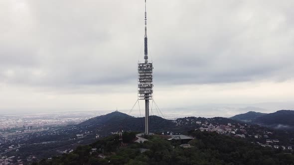 Aerial View of Tibidabo Barcelona