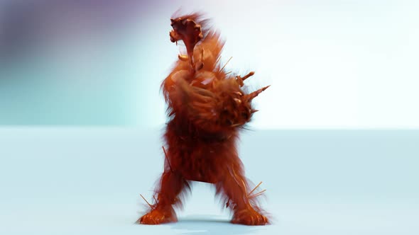 Creepy monster dance, demon dancing, african noodle dance, House and hip hop, loop animation,