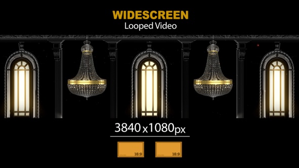 Widescreen Luxury Chandelier Hall 05