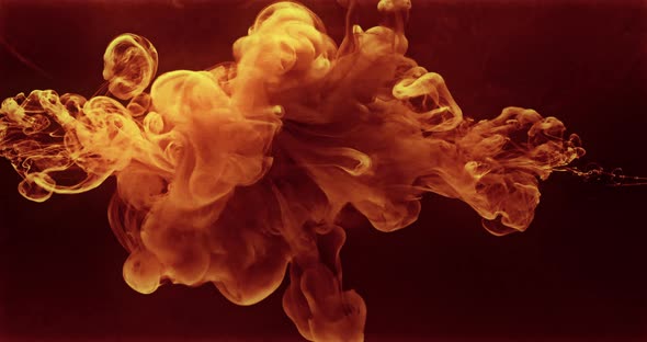 Paint Mix in Water Color Smoke Blast Orange Cloud alt