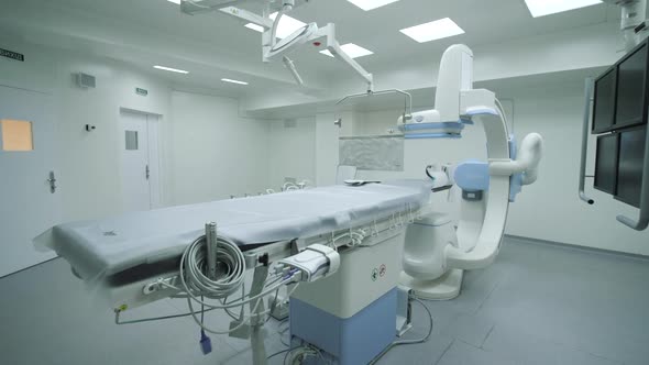Empty Room with Modern Medical Equipment