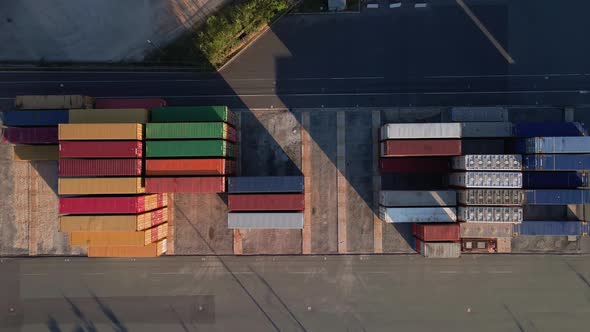 Container Warehouse Aerial View