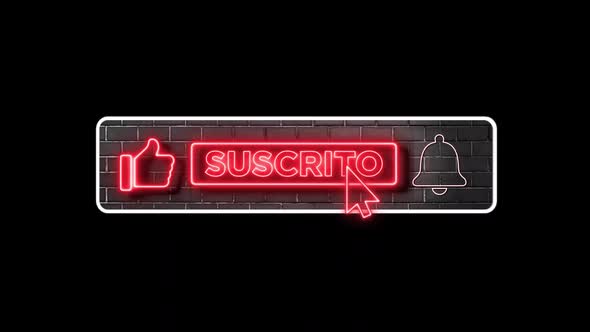 Neon Subscribe Button in Spanish alt