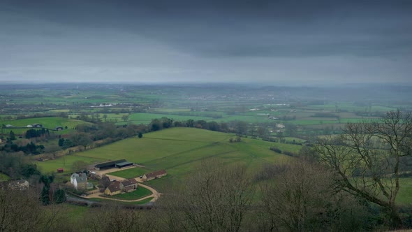 Countryside On Cloudy Day