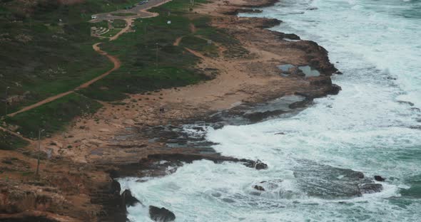 Nature Scene with Rosh Hanikra Coast