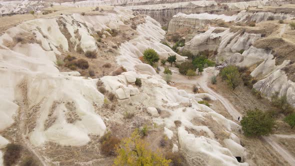 Cappadocia Landscape Aerial View. Turkey. Goreme National Park