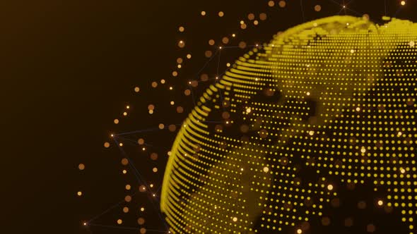 Spinning planet Earth. Technology video footage. alt