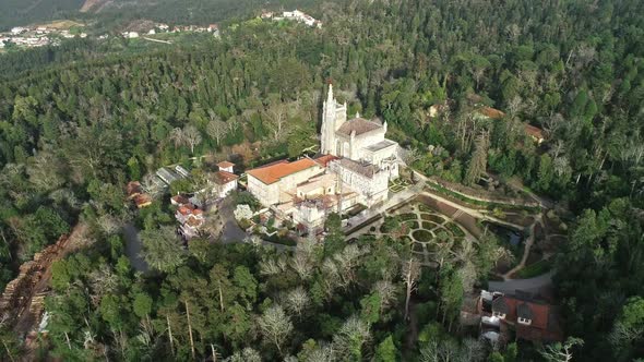 Aerial of Park and Palace of Bussaco Portugal