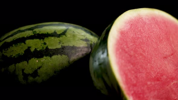 Two Sliced Watermelons
