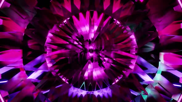 Purple Round Kaleidoscope Vj Loop Background HD