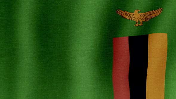 The National Flag of Zambia alt
