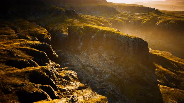 Typical Landscape of the Iceland Green Hills