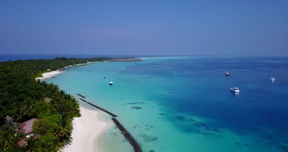 Wide angle aerial abstract view of a white paradise beach and aqua blue water background in hi res 4