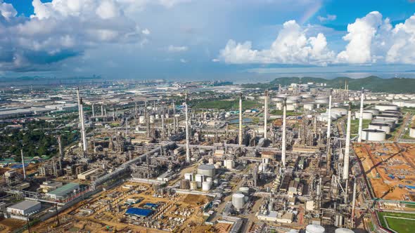 oil refinery terminal is industrial facility for storage