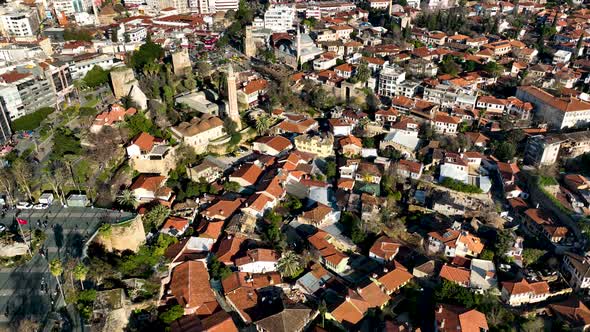 Old Town Aerial View Turkey Antalya 4 K