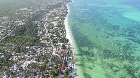 Indian Ocean Near the Coast of Zanzibar Island Tanzania Slow Motion