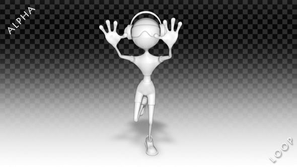 3D Man Character - Cartoon Hip Hop Dance