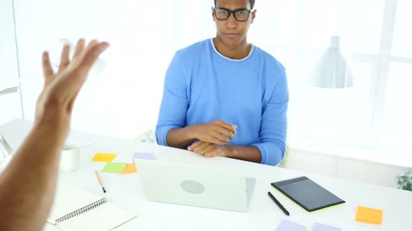 Boss Angry at Work on Afro-American Man, Reaction