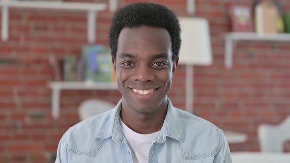 Smiling African Man Looking at the Camera 