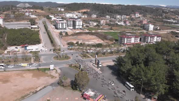 Bicycle Road Race Aerial