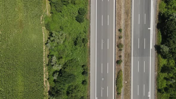 Timelapse Aerial Driving Car 