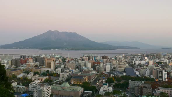 Time lapse of Volcano Sakurajima in Kagoshima