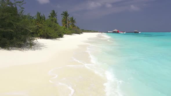 Tropical Island Aerial Close