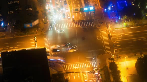 Night Traffic Time Lapse Asia