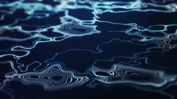 Data flow technology concept and big data connection. Big data analytics technology in the form of c alt