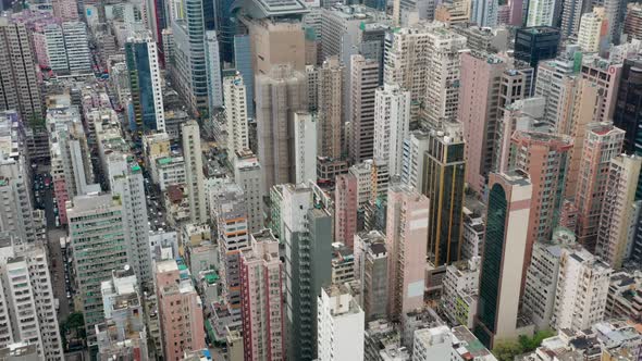 Top view of Hong Kong city