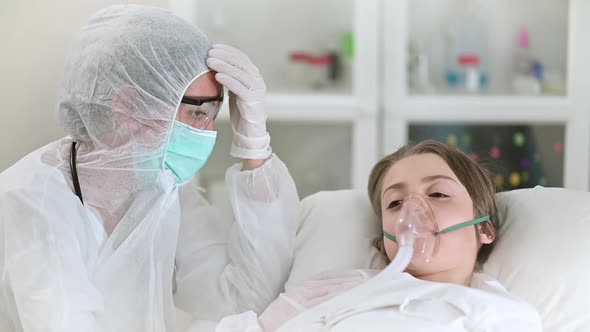 Doctor Intubating a Kid Having a Respiratory Disease